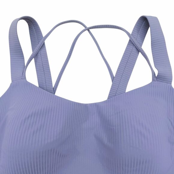 Lululemon Ribbed Bra Womens 10/12 Lilac Like a Cloud Longline D/DD Cup Yoga - Picture 9 of 12